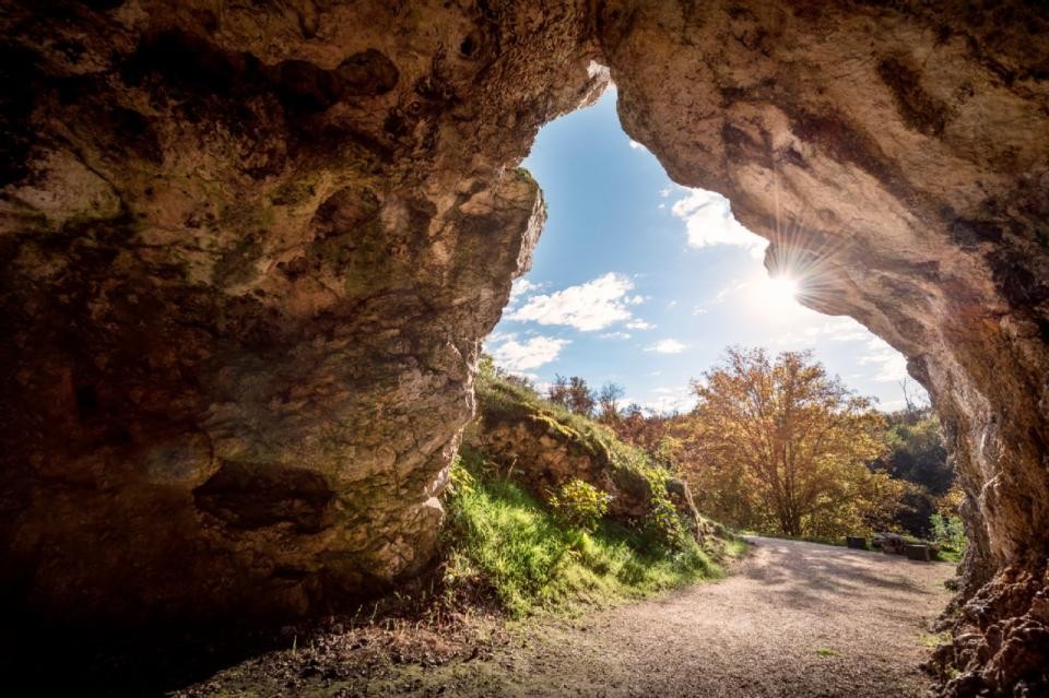 Ausblick aus der Vogelherdhöhle