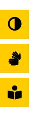 Symbole für Kontrast ändern, Gebärdensprache und Leichte Sprache